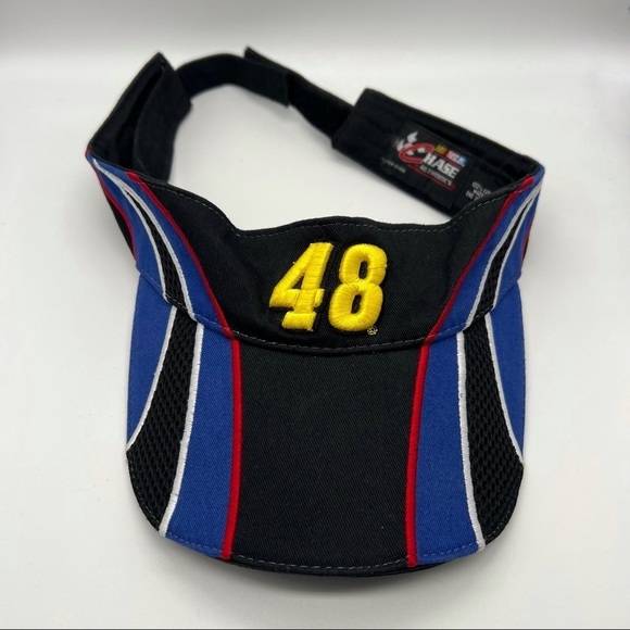 NASCAR Black & Blue #48 Visor Cap - Picture 1 of 7